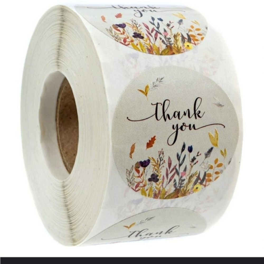 💕$6 Bundled 50pc Multi Design Thank You Sticker - Picture 4 of 4